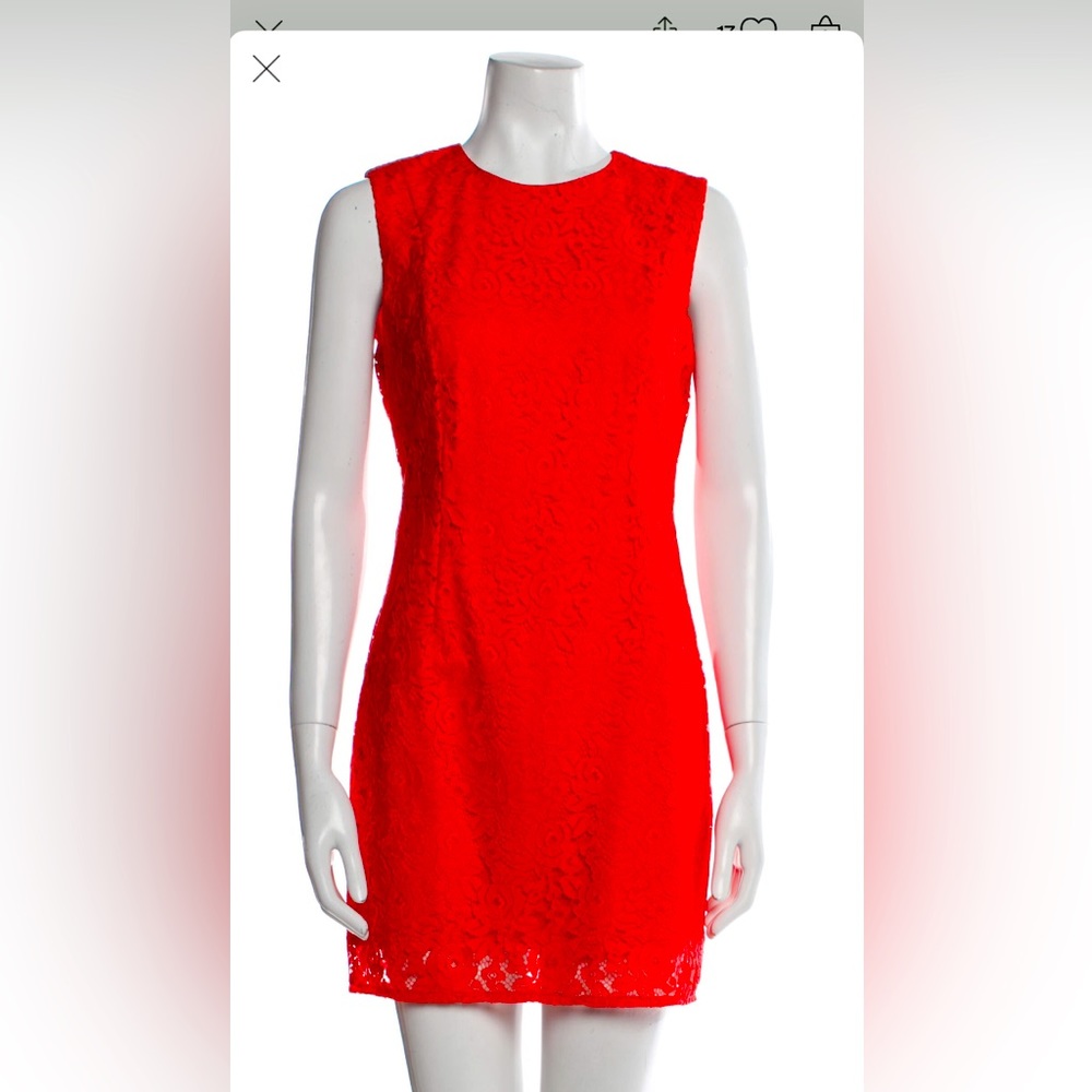 Diane von Furstenberg Sheath Lace pattern sleeveless Mini Dress.